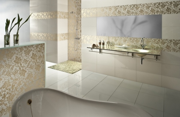 Wohideen nápady do kúpeľne obklady zlatá optika keramika