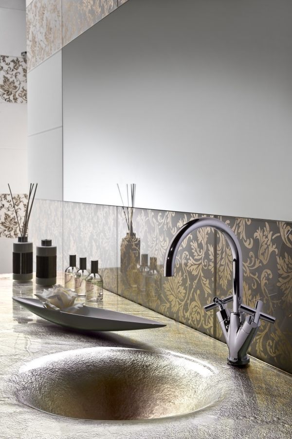 Domáce nápady Kúpeľňový faucet Dlaždice dekoratívne ozdoby dizajn