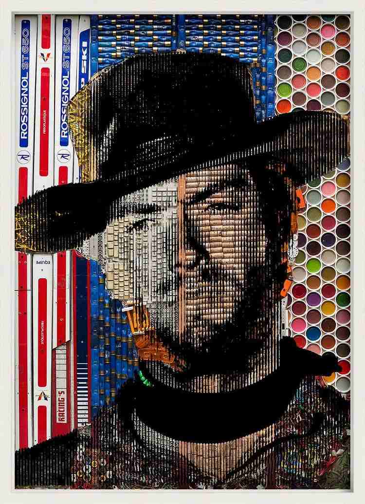 Fototapeta Clint Eastwood - plastové obaly a obrázková koláž moderné-foto-umenie-stena-clint-eastwood-obrázky-plastové obaly