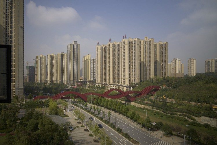 moderný-most pre chodcov-Čína-jedinečný-dizajnový most