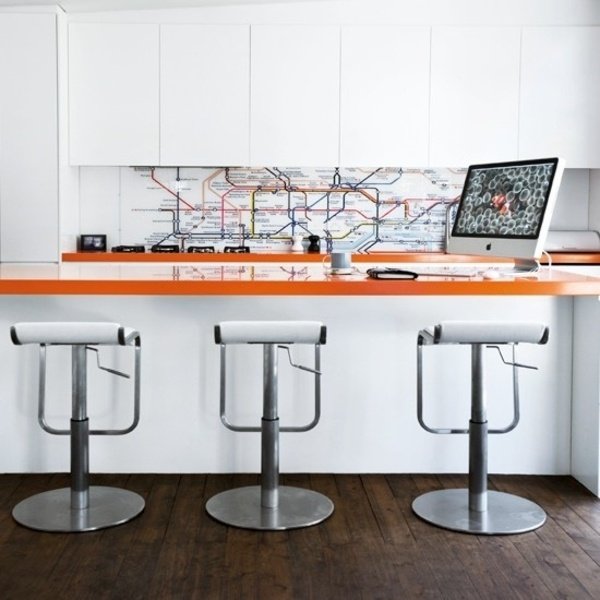 Zadná stena ochrana proti striekajúcej vode motívy z plexiskla mapa mesta