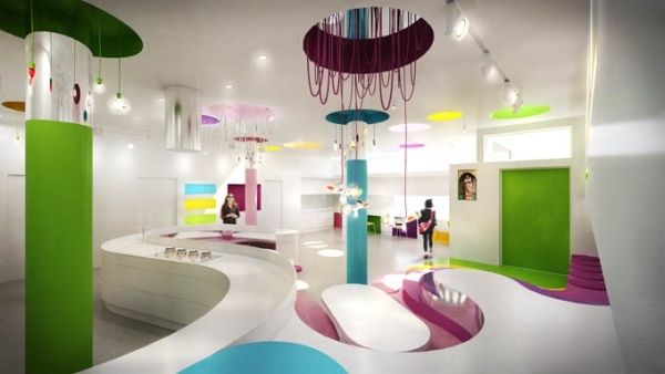 Atelier Exquise s originálnym dizajnom parížskeho štúdia v kancelárii cool office design Atelier Exquise paris design studio colored