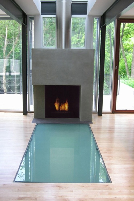 moderné sídlo - krb moderná rezidencia - interiérový dizajn