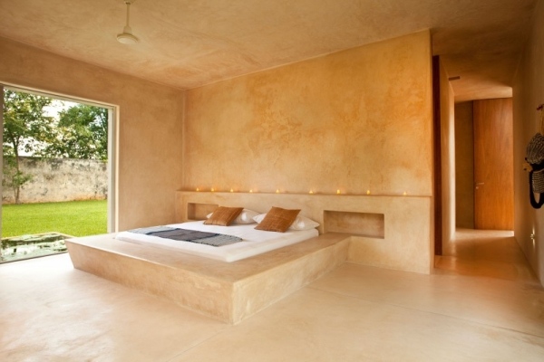 moderná prístupová záhrada hacienda yucatan mexiko moderná hacienda v prístupovej záhrade mexického yucatánu