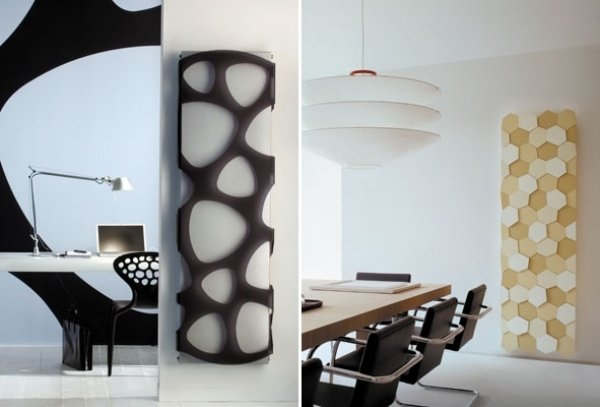 Moderné radiátory z kancelárie do obývačky Caleido Digitálna radiátorová obývačka Caleido