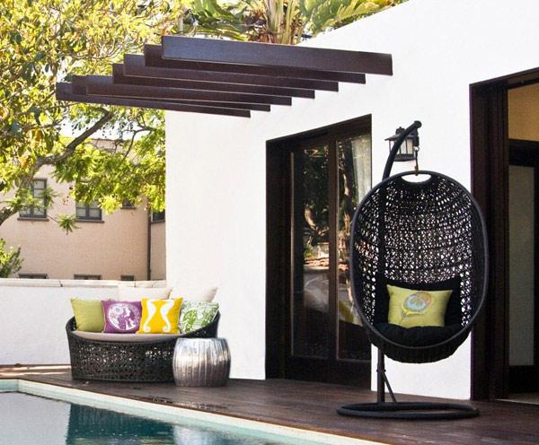 Závesná stolička Designs St Tropez espresso s rámom Závesné kreslá sttropez espresso s rámom