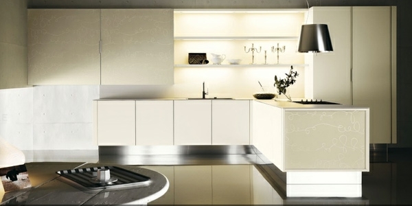 Counter béžová farba moderný dizajn