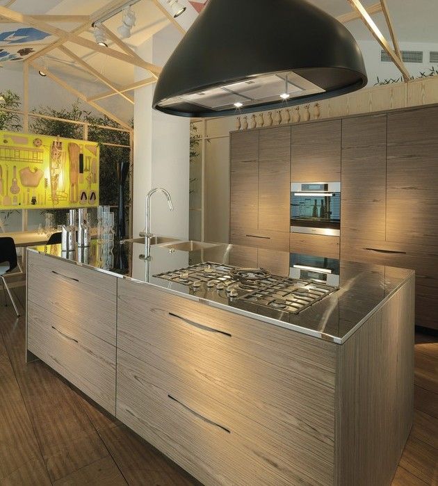 moderné drevené kuchyne schiffini pampa ostrovček na varenie nerezová pracovná doska