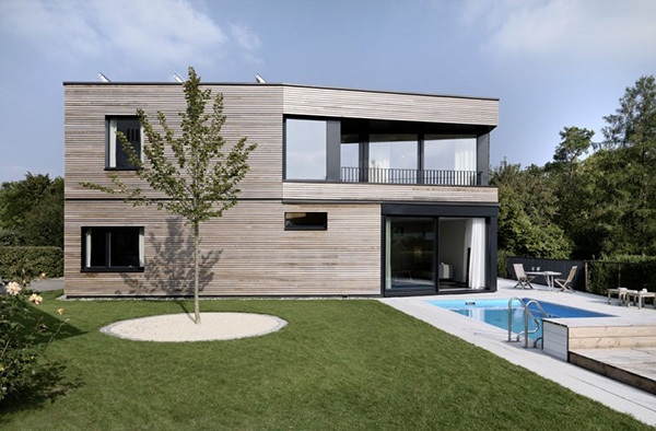 Moderná architektúra vo Švajčiarsku -bazén