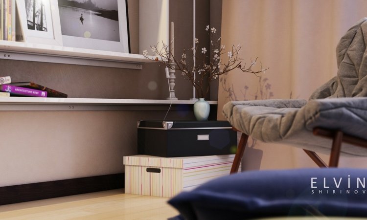 moderná dekorácia miestnosti pre mládež poťah na strom kufor kreslo