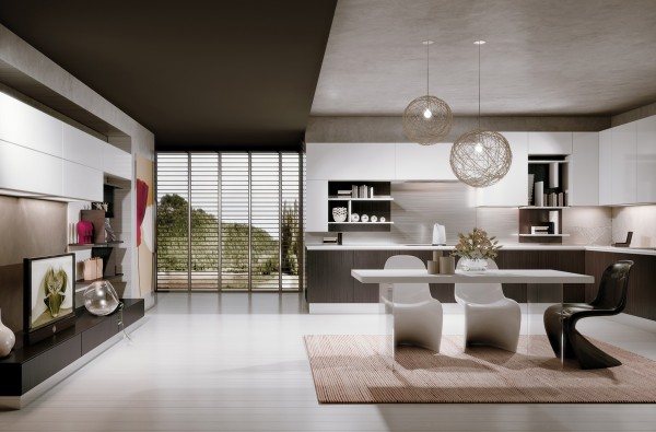 Prívesná lampa-kuchyňa-v štýle minimalizmu