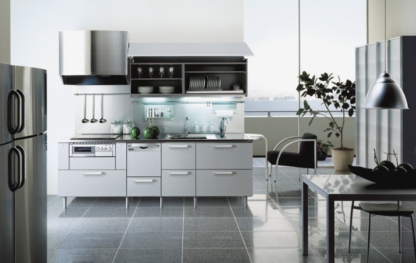 moderné kuchynské závesné svetlá s kapucňou z nerezovej ocele