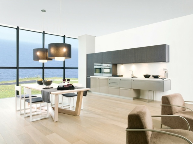 moderná drevená kuchynská dubová nástenná skrinka prírodného vzhľadu Pripevnite kuchynský dub prírodný vzhľad k nástennej skrinke