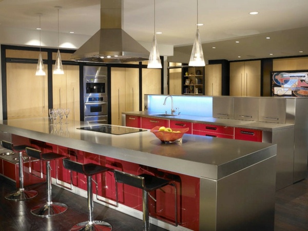 Kuchynská ostrovná doska z nehrdzavejúcej ocele Kuchynská ostrovná doska z nehrdzavejúcej ocele