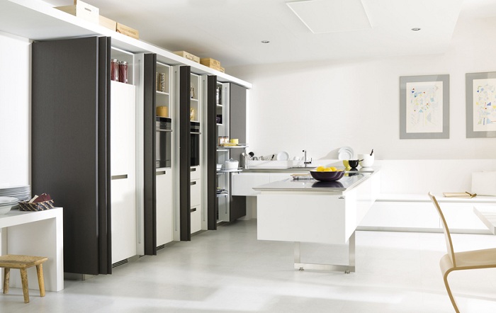 moderný kuchynský ostrov jedálenský kút štýlový dizajn