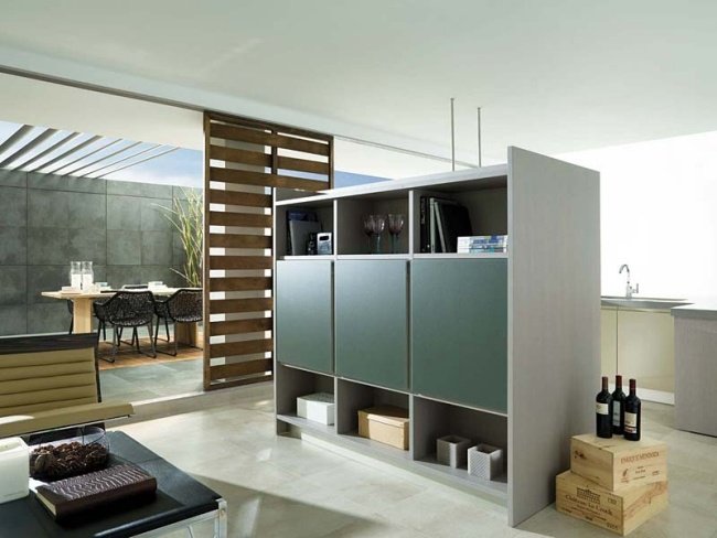 Kuchynský nábytok Dizajnová skrinka Gamadeco posuvné dvere drevené