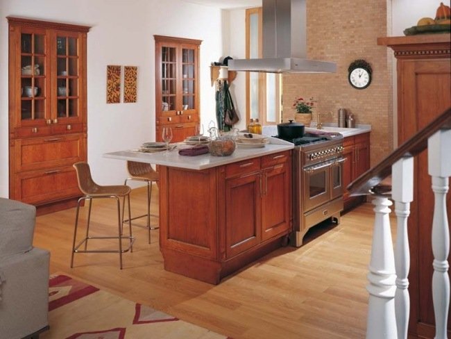 Kuchynský nábytok klasická drevená biela doska Gamadeco