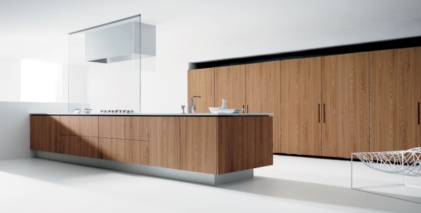 trendový kuchynský ostrov svetlý povrch španielskeho dreva piqudoca