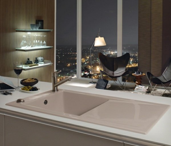 moderný kuchynský drez s jednou miskou moderný-drez s jednou misou-kuchyňa-keramika