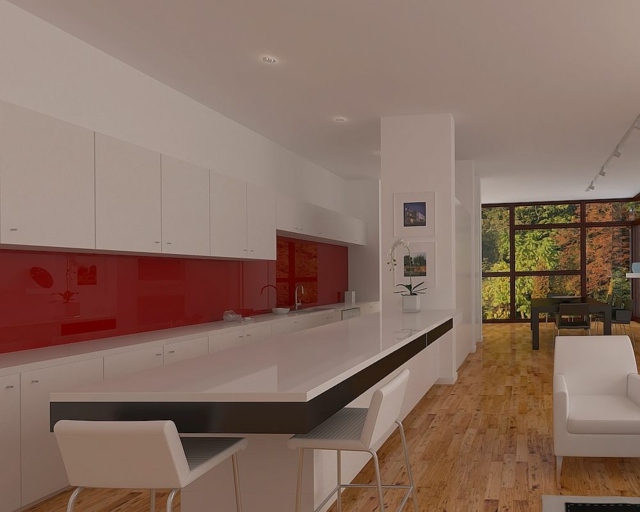 moderná kuchynská sklenená zadná stena červená farba moderná Sklenená zadná stena červená farba moderná minimalistická