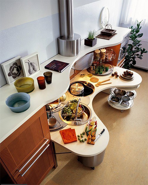 kompaktný dizajn kuchyne od Snaidero