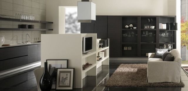 moderný kuchynský ostrovček police mili gatto