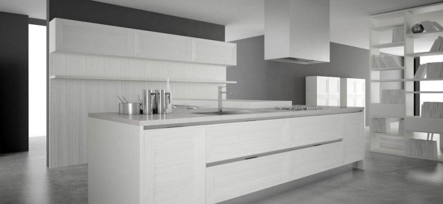 kuchynský ostrovček grattarola biela sivá