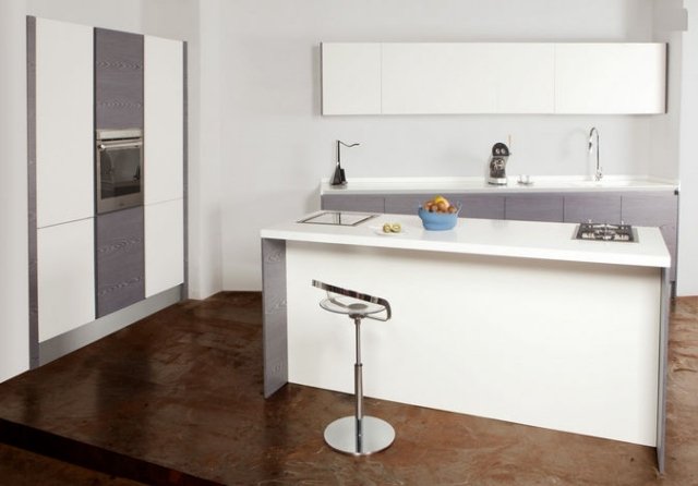 toffini malý kuchynský ostrovček biele sivé drevo