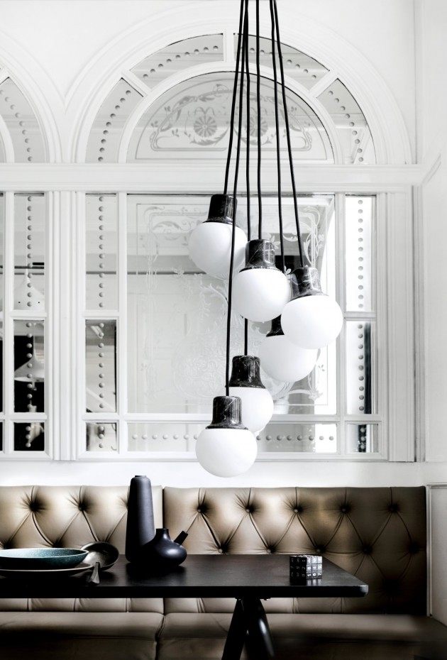 Mass Light - hnedý mramorový držiak žiarovky Mass Light - držiak na mramorovú lampu