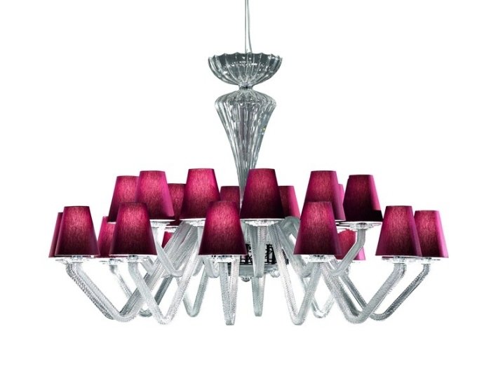 Krištáľový luster s mimoriadnymi tienidlami Krištáľový luster-Italamp-Libellula-Roberta-Vitadello-Giada-Chervatin