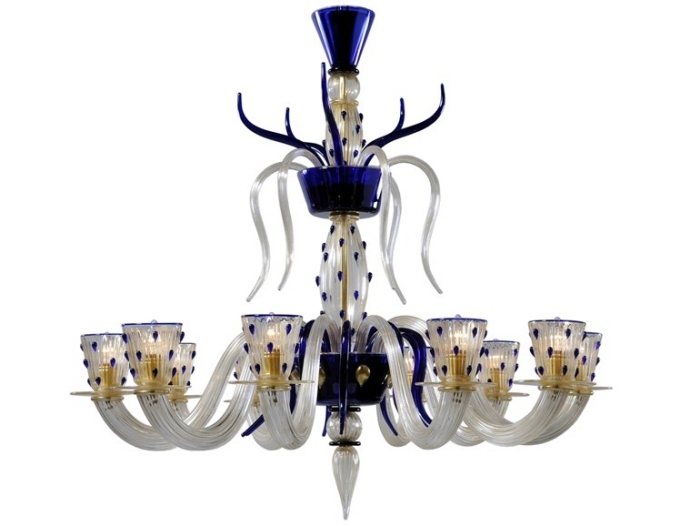 Dekoratívny dizajnový luster vyrobený z caigo z muránskeho skla Luster-Dekoratívny-Veronese-Caigo-Murano-sklo-Olivier-Gagnère