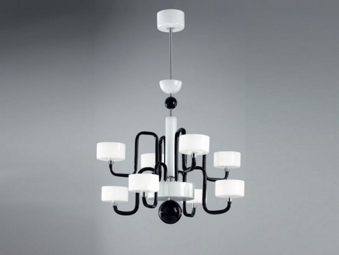 Moderné lustre pre dizajnovo orientovaný onte-Guggenheim Moderný luster-Murano-sklo-Guggenheim-Silvia-Poma-PANZERI