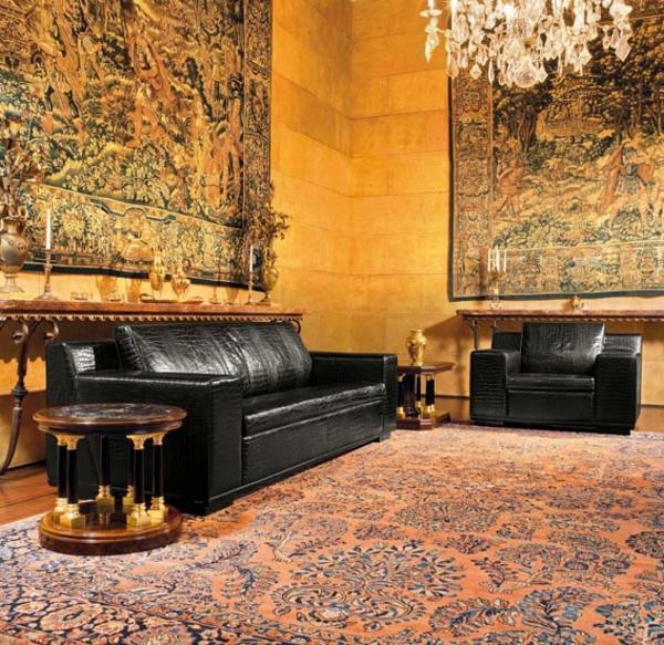 čierny-kožený-nábytok-klasický-dizajn