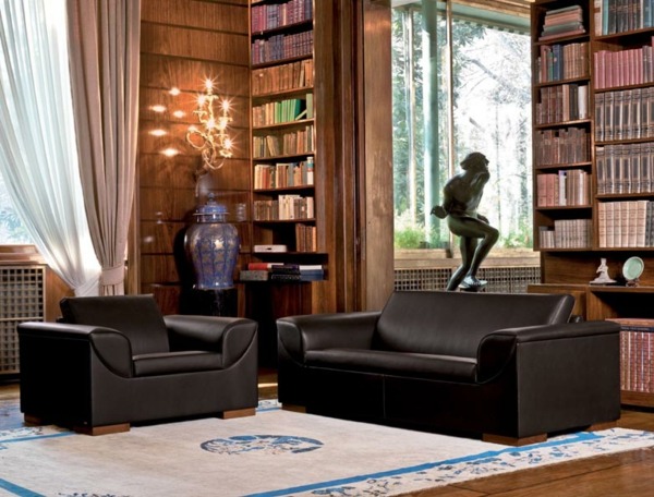 Pohodlné moderné kožené kreslo