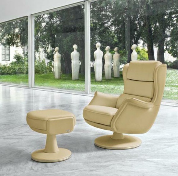 moderný nábytok z bielej kože