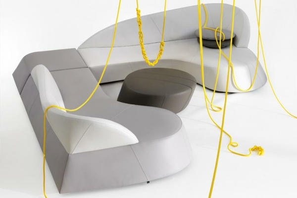 moderný nábytok-biela sedačka moderná elegantná štýlová sedacia súprava nábytku