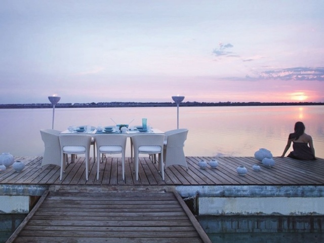 Súprava záhradného nábytku guru jesť polyratan