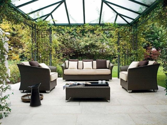 záhradný záhradný nábytok polyratanové barbadosové záhradné kreslo