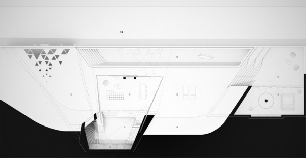 Hornung Jacobi Architects villa F stavebný plán