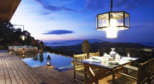 luxusná vila exotický interiér jedálenský kút luxusná vila s exotickým interiérom a jedálenským kútom