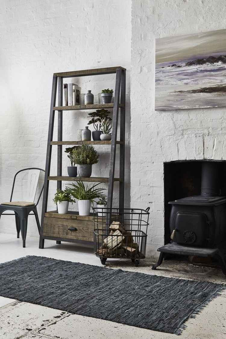 nábytkové trendy skladovanie moderná rustikálna kombinovaná polica