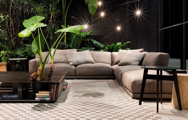 Rohová rozkladacia pohovka do obývačky s textilným poťahom a vankúšmi Jean-Marie Massaud rohová sedačka-ubytovanie na spanie-jean-marie-massaud-PARÍŽOVÁ-SOUL-moderný-nábytok-obývačka