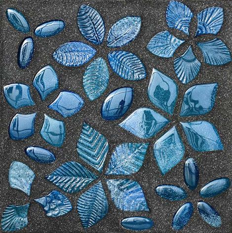 obkladové prvky z modrého skla