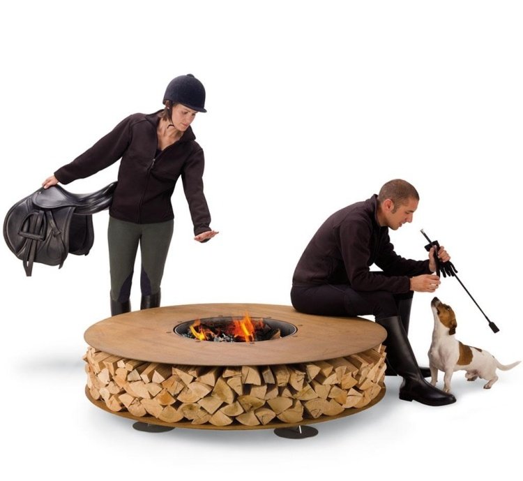 nulový vonkajší krb a krbové príslušenstvo z grilovacieho roštu AK47 a úložný priestor nula-vonkajší-krb-gril rošt-skladovací-priestor-palivové drevo-drevo-krbové veko