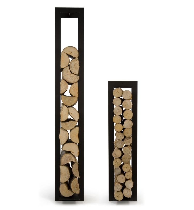 Čepeľ drevená posteľ, natretá na čierno, vyrobená z ocele, rôzne výšky voľne stojace-drevo-kladené-čepeľ-lakované-oceľ-čierne-kontajnerové-krbové príslušenstvo