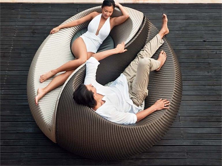 Záhradný nábytok - posteľ Ying Yang Nápad na záhradný nábytok - posteľ Ying Yang