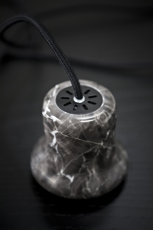 moderný závesný ľahký mramorový držiak na lampu