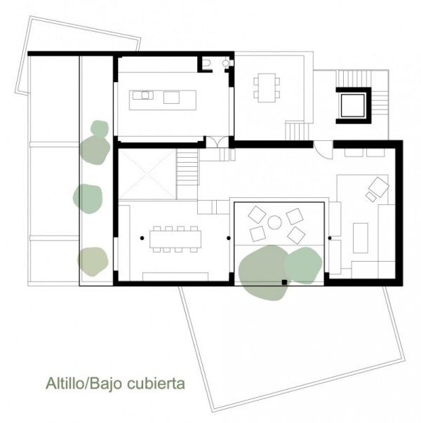 Atico en U-pôdorys, poschodie 1