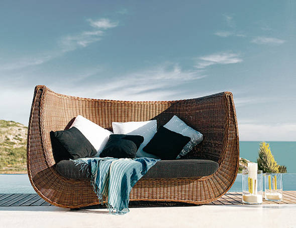 Ratanová záhradná posteľ Madeira Expormin Španielsko relaxujte v lete ratanová záhradná posteľ madeira Expormin relax leto