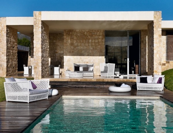 Ratanový vonkajší nábytok Biliardový salónik k bazénu Expormin Ratanový vonkajší nábytok Biliardový salónik Expormin